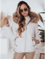 Dámská zimní bunda prošívaná s kapucí bílá Dstreet model 21990841 - FashionStreet