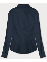 Koszula damska w srebrne paseczki granat (AWT0111)