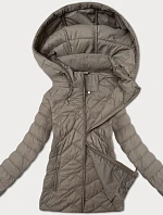 Dámska ľahká prešívaná bunda s kapucňou J Style beige (16M9232-62)