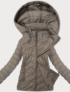 Dámska ľahká prešívaná bunda s kapucňou J Style beige (16M9232-62)