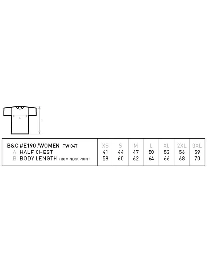 B&C #E190 /women Dámské tričko z těžké bavlny 01.004T model 22495465 grey B&C #E190 /women Dámské tričko z těžké bavlny 01.004T model 22495465 grey