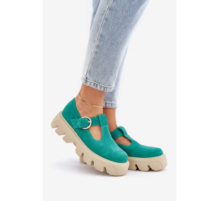 Semišové Polobotky S  Zelené model 21683963 - Zazoo