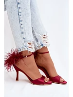 Sandály Na Podpatku S Bordové model 21757820 - Boto