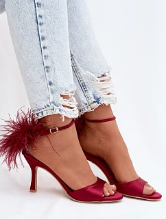 Sandály Na Podpatku S Bordové model 21757820 - Boto