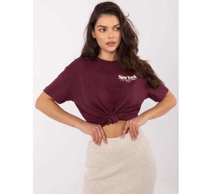 Tričko D12022M02645R burgundy Tričko D12022M02645R burgundy