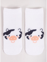 Yoclub Dievčenské členkové tenké bavlnené ponožky Vzory Farby 6-Pack SKS-0072G-AA00-004 Multicolour