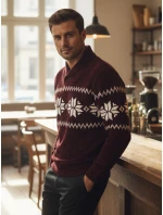 Pánský vínový svetr Dstreet model 21982520 - FashionStreet