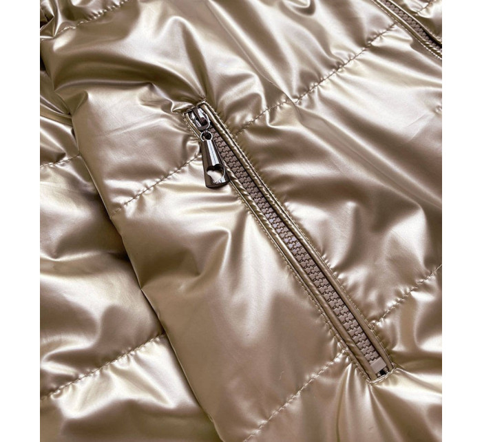 Lesklá dámská oversize bunda v barvě model 15264926 - 6&8 Fashion