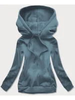 Šedomodrá dámska tepláková mikina (W02-09