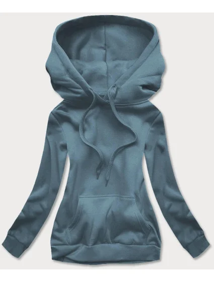 Šedomodrá dámska tepláková mikina (W02-09