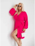 Elegantné malinové obálkové šaty (8269) Elegantné malinové obálkové šaty (8269)