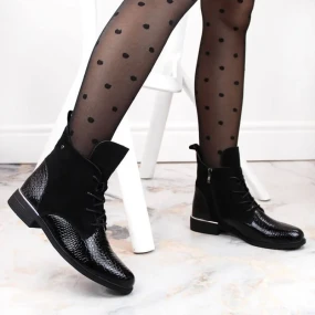 Filippo lakované zateplené čižmy W PAW476 black Filippo lakované zateplené čižmy W PAW476 black