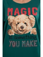 model 18746364 zelená halenka s potiskem - K-Fashion model 18746364 zelená halenka s potiskem - K-Fashion