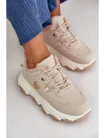 Zateplené Dámské Sportovní Boty Na Na Platformě Béžové model 21668469 - Boto
