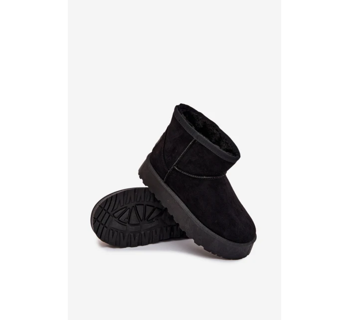 Śniegowce Dziecięce Ocieplane Futerkiem Big Star SS374018 Czarne