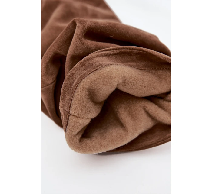 Marszczone Kozaki Z Naturalnego Zamszu Na Słupku Ocieplane Zazoo 4228 Jasnobrązowe