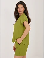 Bluzka model 22076763 oliwkowy - FPrice Bluzka model 22076763 oliwkowy - FPrice