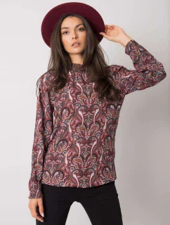 Blúzka D73771M11052A tmavo hnedá