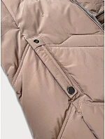 Dámská zimní plus size bunda v barvě s kapucí model 21248367 - S'WEST Dámská zimní plus size bunda v barvě s kapucí model 21248367 - S'WEST