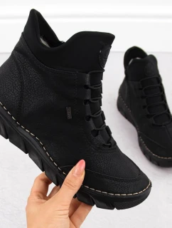 Dámske čierne zateplené čižmy Rieker 55069-00