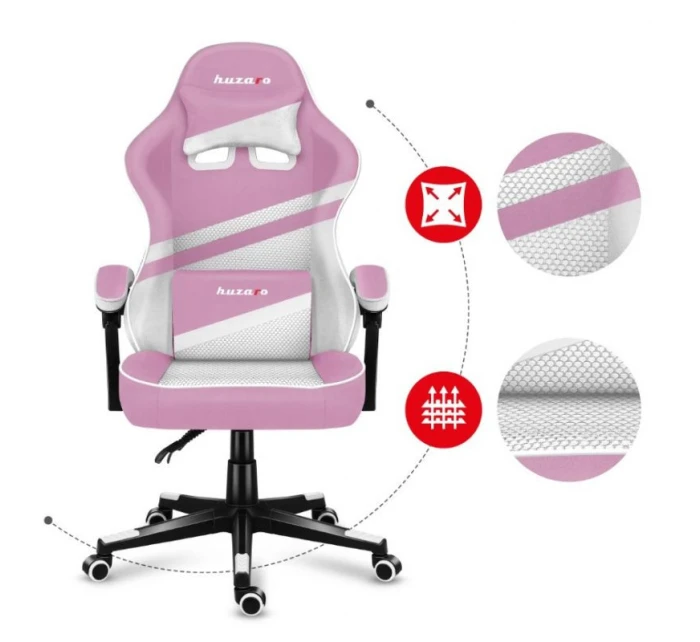 Herní židle Force model 21326172 Pink Mesh - Huzaro