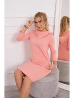 Šaty s kapucí a kapsami meruňková Šaty s kapucí a kapsami meruňková