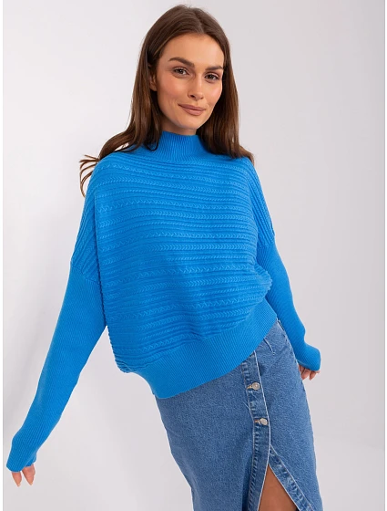 Sweter AT SW model 18884826 niebieski - FPrice Sweter AT SW model 18884826 niebieski - FPrice