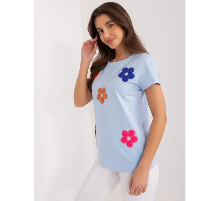 Bluzka RV BZ model 19768952 jasny niebieski - FPrice Bluzka RV BZ model 19768952 jasny niebieski - FPrice