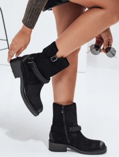 Dámske čierne semišové topánky FashionStreet ZY1032