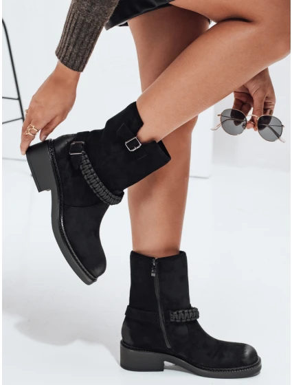 Dámské semišové kozačky černé Dstreet model 21992027 - FashionStreet Dámské semišové kozačky černé Dstreet model 21992027 - FashionStreet