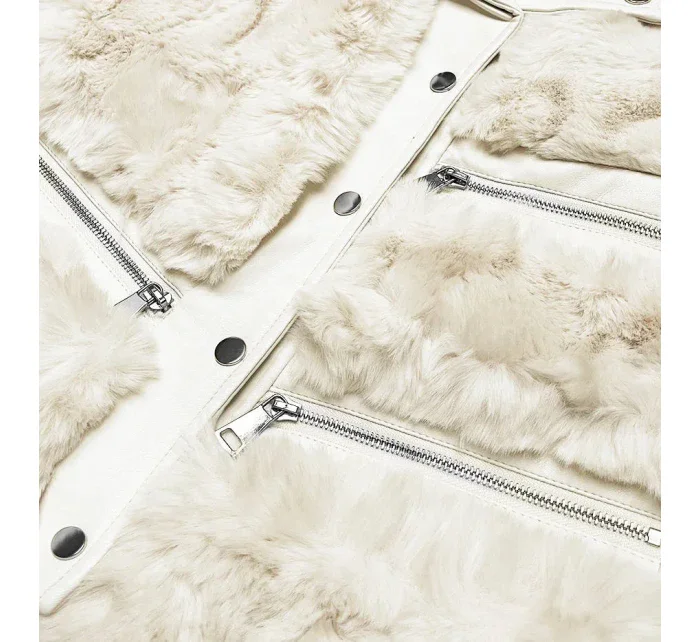 Dámska okrová kožušinová vesta (GSQ2249) Dámska okrová kožušinová vesta (GSQ2249)