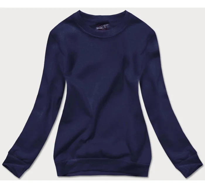 Tmavomodrá dámska tepláková mikina so sťahovacími lemami (W01-66)