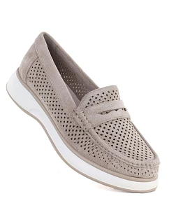 Dámská prolamovaná obuv šedá  model 22078943 - LEONE