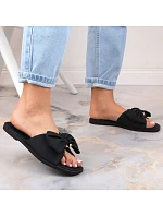 Dámské ploché žabky s mašlí černé eVento model 22096558