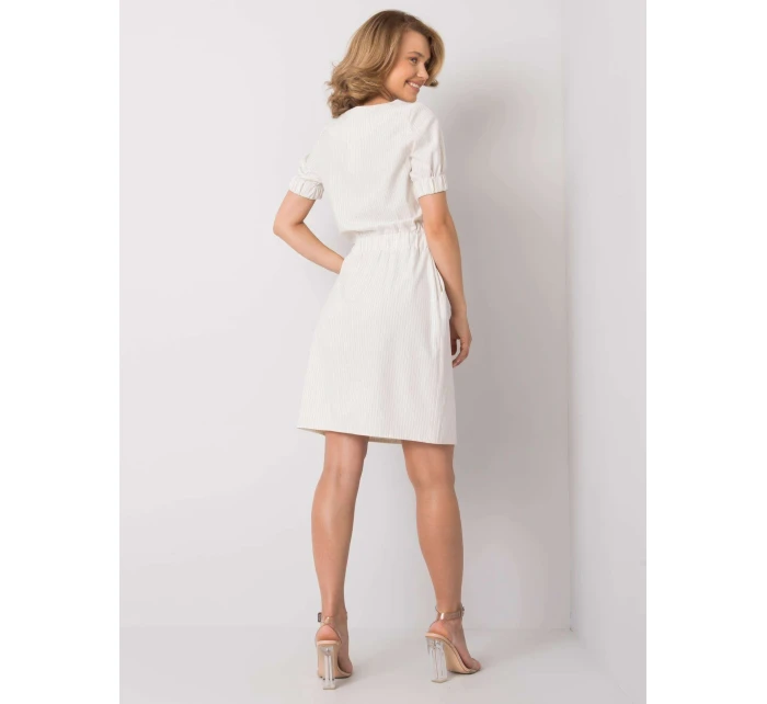 Sukienka LK SK model 20129342 ecru - FPrice Sukienka LK SK model 20129342 ecru - FPrice