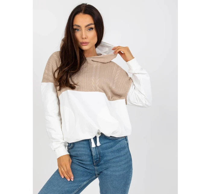 Mikina RV BL 8171.30 béžová a biela