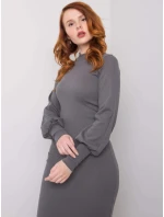 Šaty RV SK model 15003034 tmavě šedá - FPrice Šaty RV SK model 15003034 tmavě šedá - FPrice