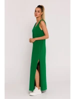 M791 Maxi šaty s hlbokým výstrihom do V - zelené M791 Maxi šaty s hlbokým výstrihom do V - zelené