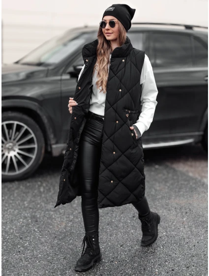 Dámska dlhá prešívaná vesta ARCTVEST black FashionStreet TY4765 Dámska dlhá prešívaná vesta ARCTVEST black FashionStreet TY4765