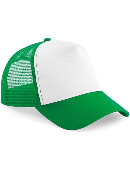 Beechfield B 640 5-panelová čiapka typu Trucker 53.0640 čistá zelená/biela Beechfield B 640 5-panelová čiapka typu Trucker 53.0640 čistá zelená/biela