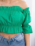 Španielska blúzka tmavo zelená