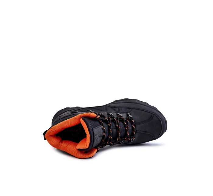 Męskie Buty Trekkingowe Ocieplane Cross Jeans KK1R4018C Czarne