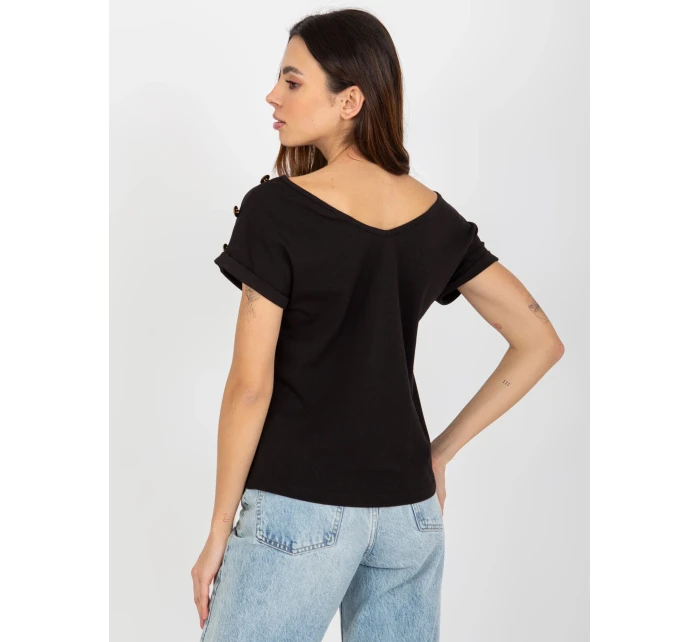 Dámská halenka TW BZ BL model 18027442 černá - FPrice Dámská halenka TW BZ BL model 18027442 černá - FPrice