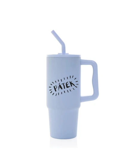 PÁTEK - světle modrý cestovní termohrnek 900 ml