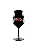 YOU AND ME - čierny nerozbitný pohár na víno 470 ml