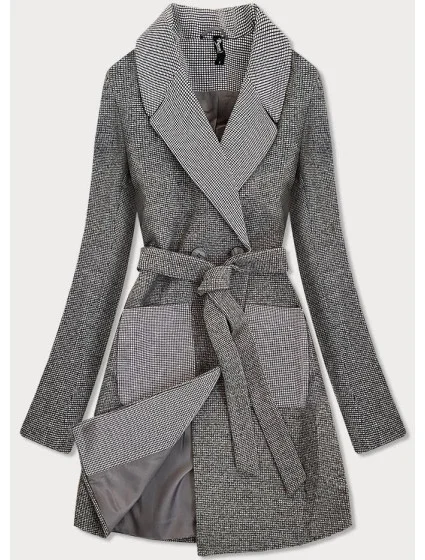 Šedý dámský  kabát model 16147885 - ROSSE LINE