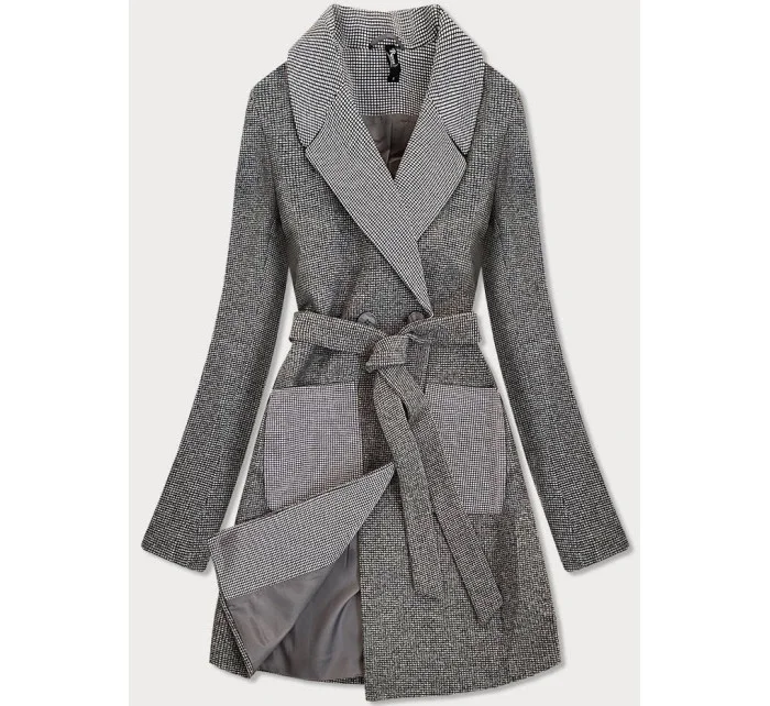 Šedý dámský  kabát model 16147885 - ROSSE LINE