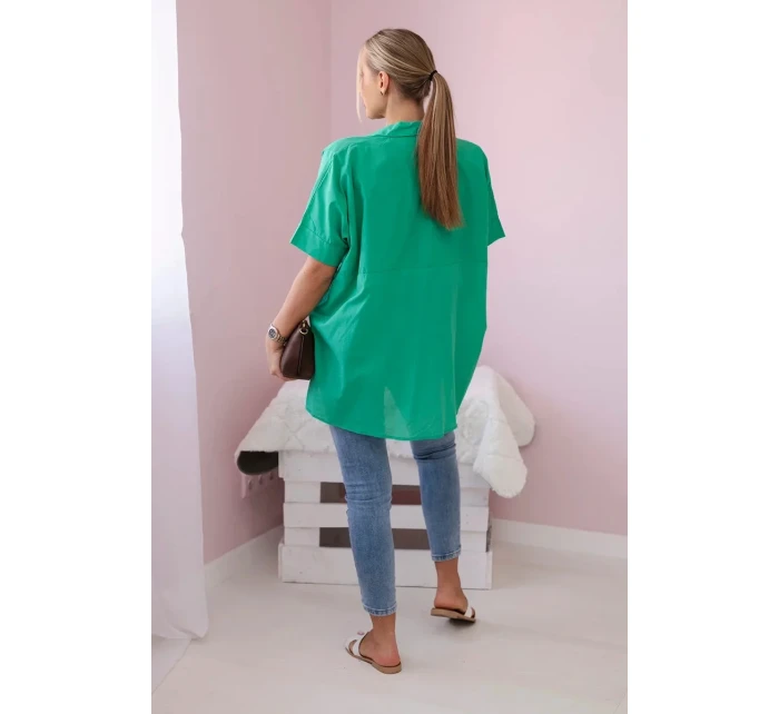 Bavlnené tričko s krátkym rukávom zelené