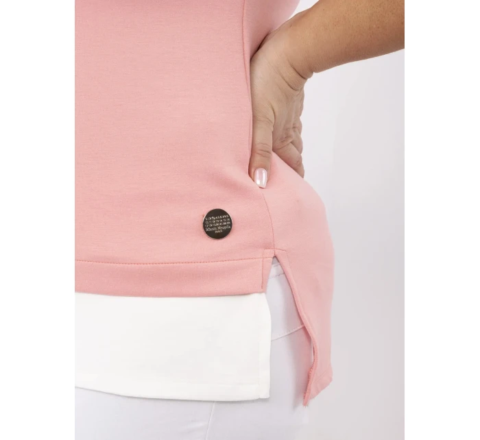 Bluzka RV BZ model 21072629 brzoskwiniowy - FPrice Bluzka RV BZ model 21072629 brzoskwiniowy - FPrice