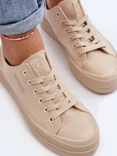 Dámske béžové látkové tenisky Staneva